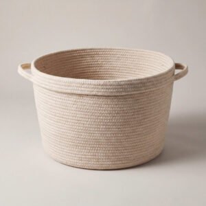 Woven Cotton Storage Basket, Large