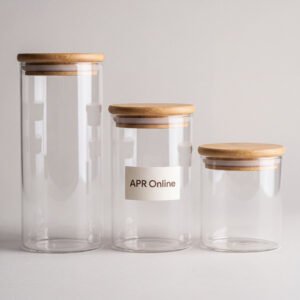 Glass Storage Jar, Set of Three